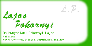 lajos pokornyi business card